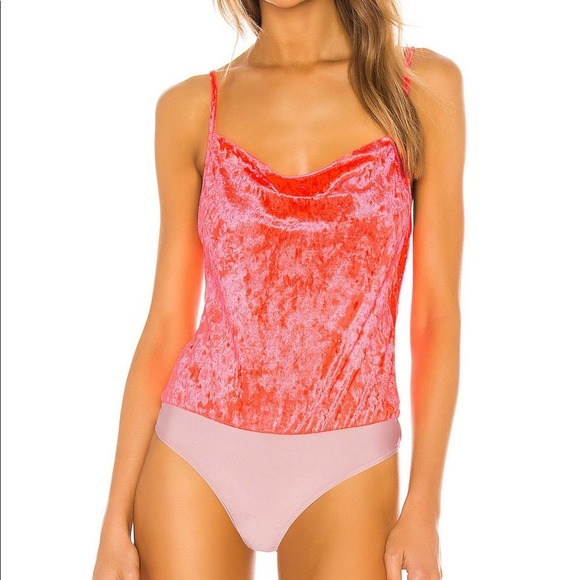 AMANDA UPRICHARD Neon Pink Bodysuit - Picture 2 of 7